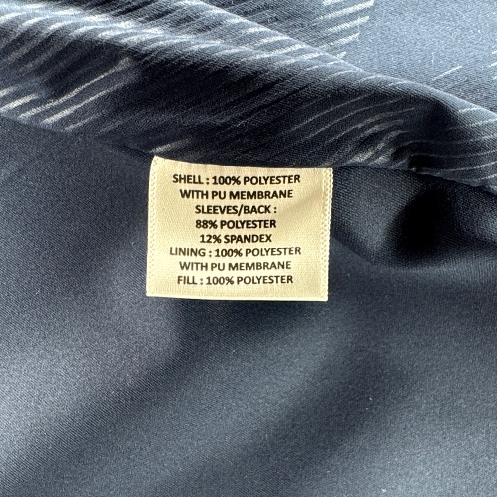 Peter Millar Performance Golf Jacket XL Navy White Full Zip Lightweight Athletic - Picture 8 of 12